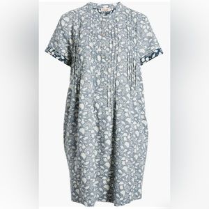 Faherty Gemina Shift Dress in Indigo Echo Floral